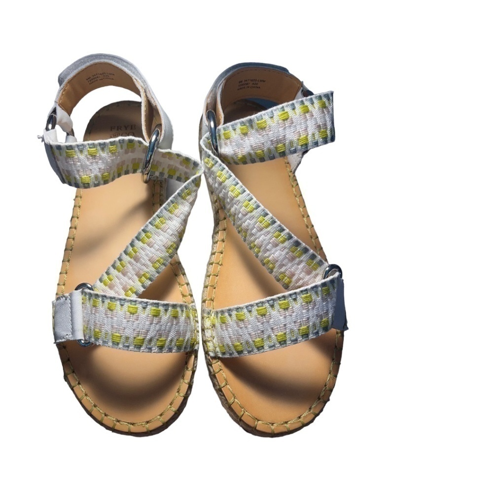 FRYE AND CO. White and Yellow Sandals